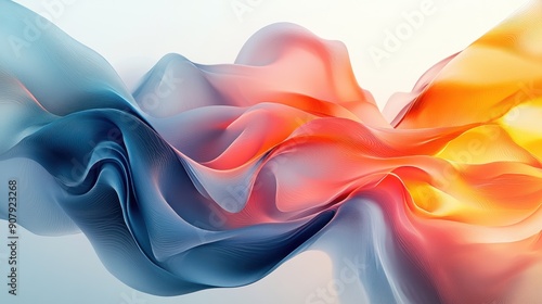 Wallpaper Mural Abstract fluid shapes in a gradient of colors, organic shapes, dynamic and modern Torontodigital.ca