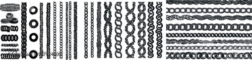 Design elements like braids seamlessly woven into the pattern. Rope and chain textures, knotted strings make for a decent modern arrangement.