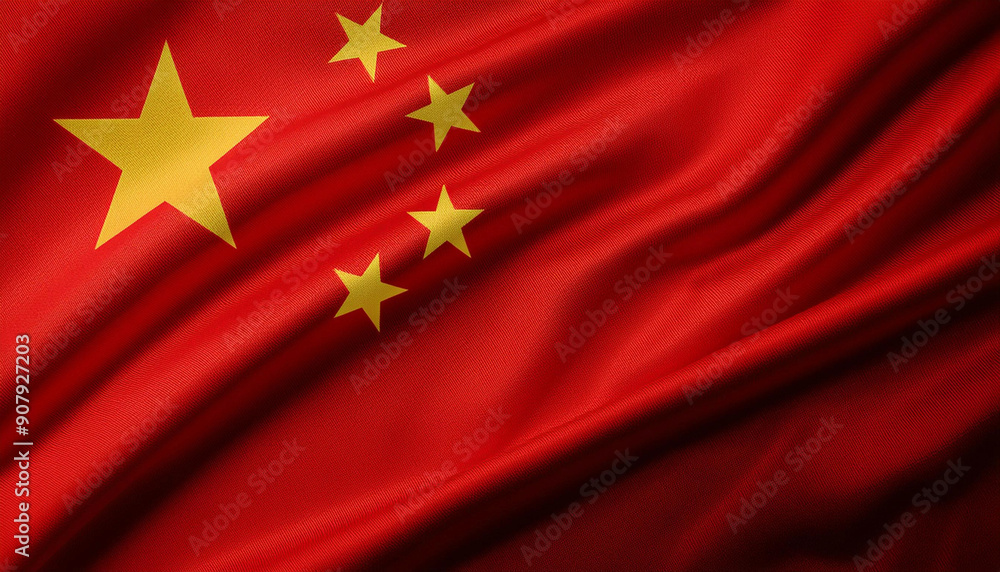 Chinese flag background with flag fluttering texture Chinese flag background with flag fluttering texture