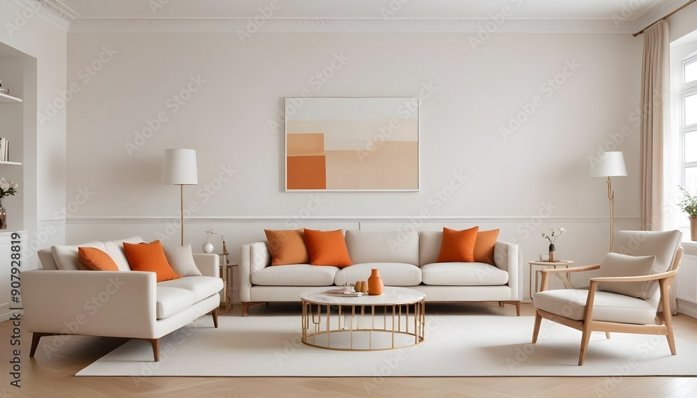 Fototapeta premium modern living room with sofa