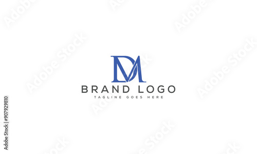 Free Download letter DM logo design vector template design for brand. - GFXLoad