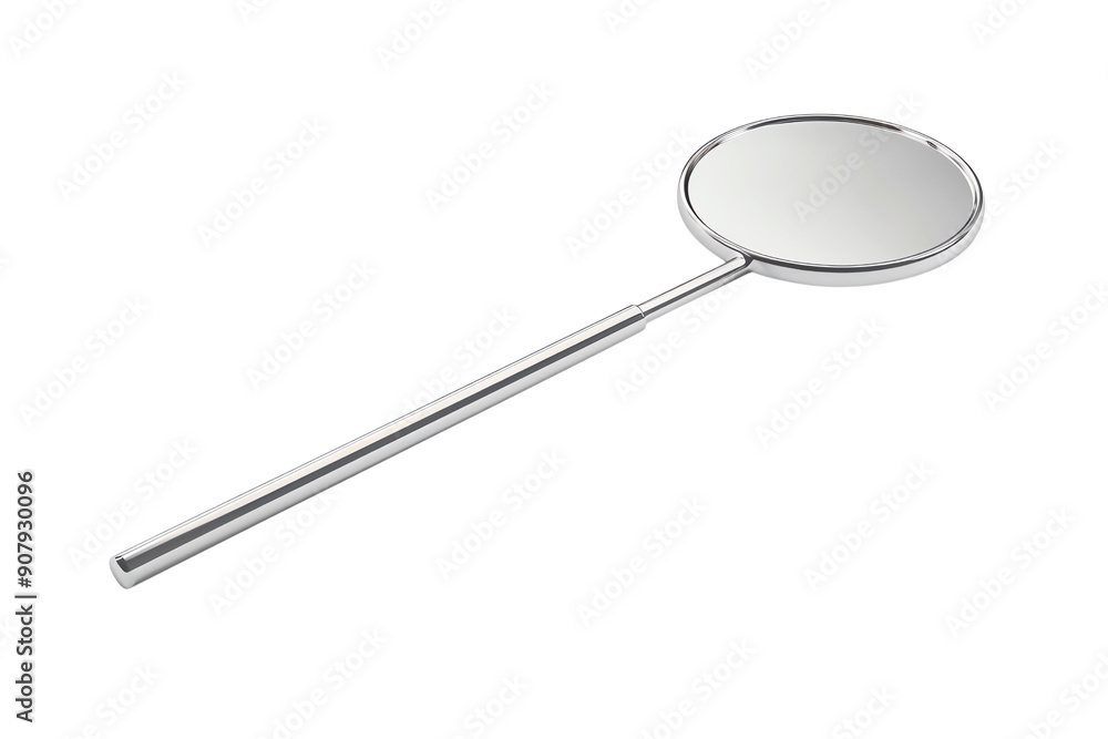 High-quality dental mirror with a stainless steel handle, perfect for dental examinations and oral hygiene checks. High-quality dental mirror with a stainless steel handle, perfect for dental examinations and oral hygiene checks.