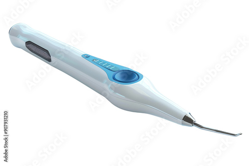 High-tech electric dental scaler for professional teeth cleaning and plaque removal. Essential oral hygiene tool for personal and dental use.