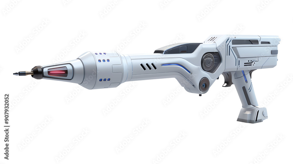 Futuristic laser gun with detailed design elements, perfect for sci-fi projects, gaming, and digital artwork. Futuristic laser gun with detailed design elements, perfect for sci-fi projects, gaming, and digital artwork.