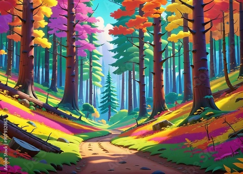 Beautiful autumn forest