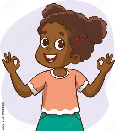 cute happy kids with optimistic body language.