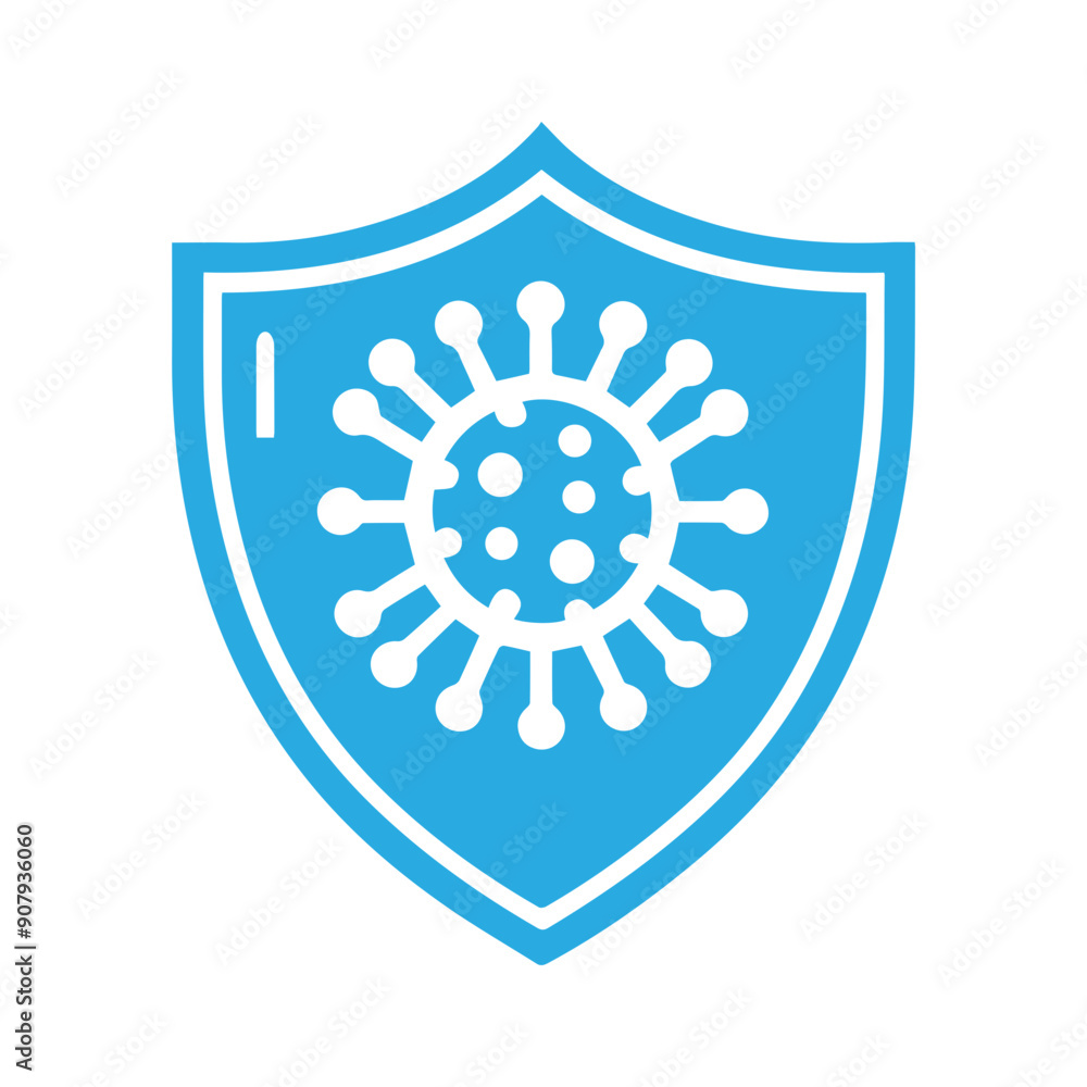 Virus protection icon flat design Virus protection icon flat design
