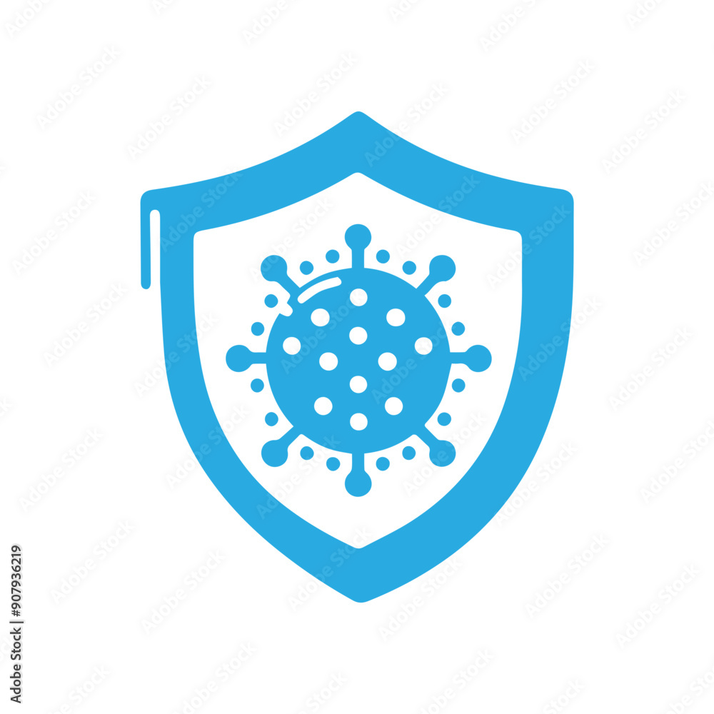 Virus protection icon flat design Virus protection icon flat design