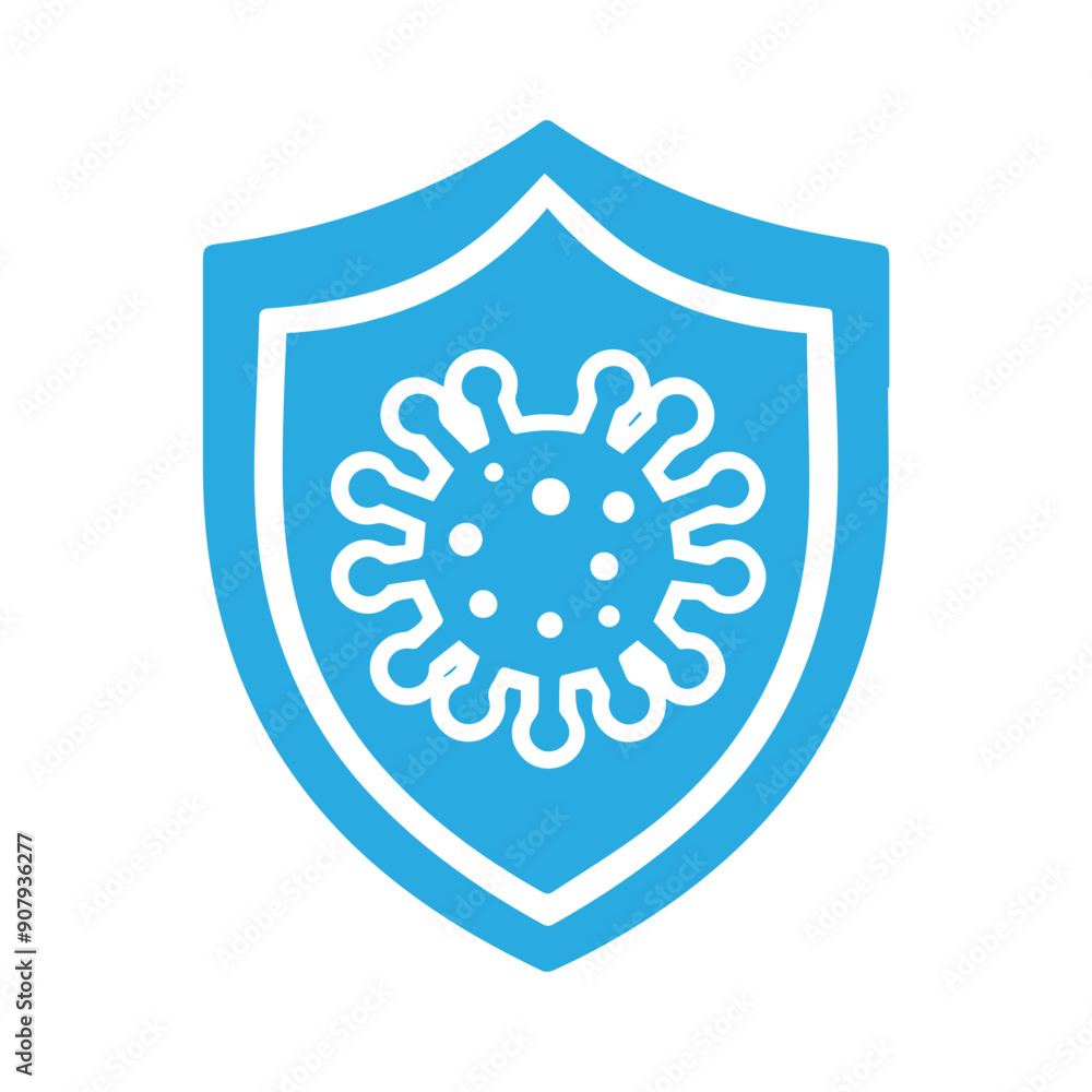 Virus protection icon flat design Virus protection icon flat design
