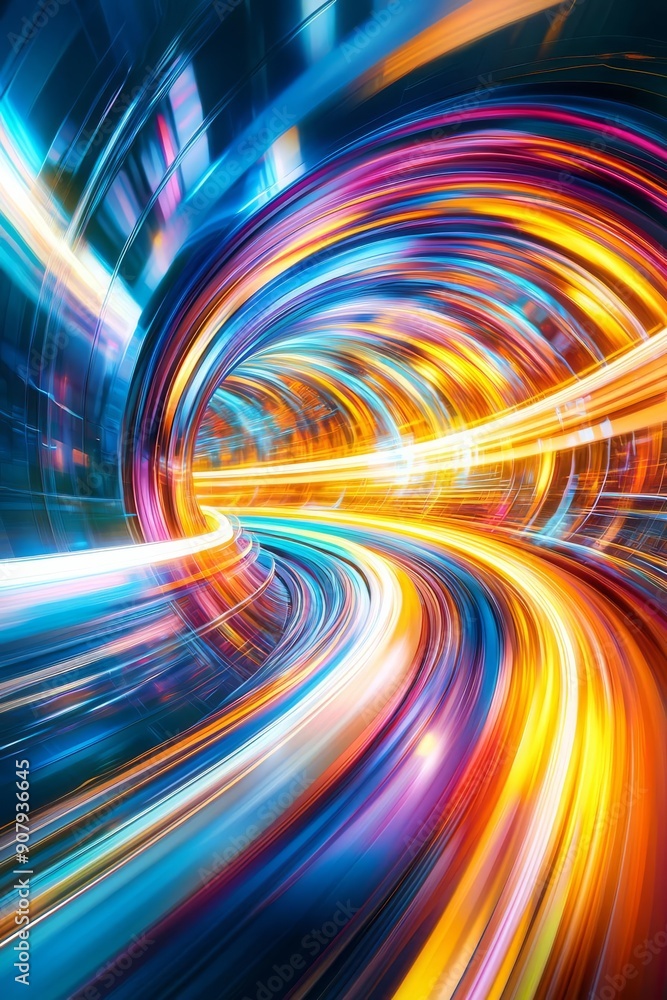 Futuristic abstract tunnel with vibrant colors and dynamic lighting, scifi, 3D rendering, intricate details, high definition Futuristic abstract tunnel with vibrant colors and dynamic lighting, scifi, 3D rendering, intricate details, high definition