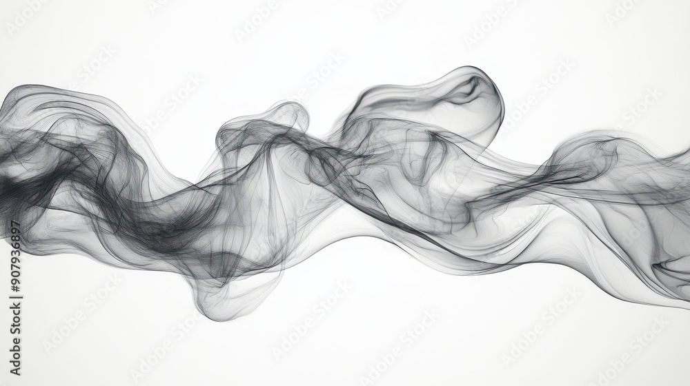 Smoke trails forming flowing abstract shapes, organic shapes, mysterious and elegant Smoke trails forming flowing abstract shapes, organic shapes, mysterious and elegant