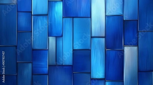 An abstract background featuring a wall of blue bricks, symbolizing unity, structure, strength, and a sense of calm. The blue hues evoke tranquility and sophistication.