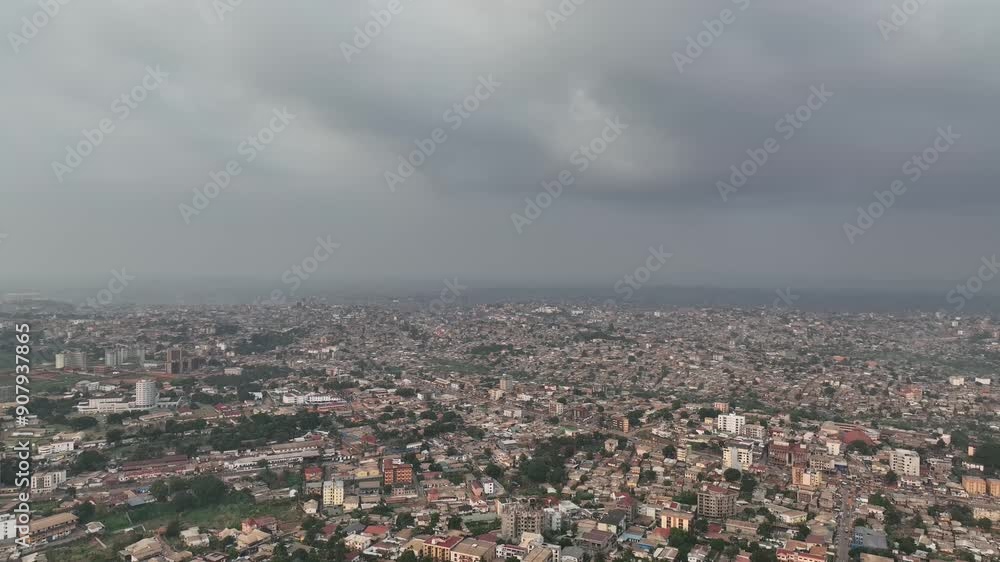 Aerial video on the city of Yaounde, Cameroon Africa Aerial video on the city of Yaounde, Cameroon Africa