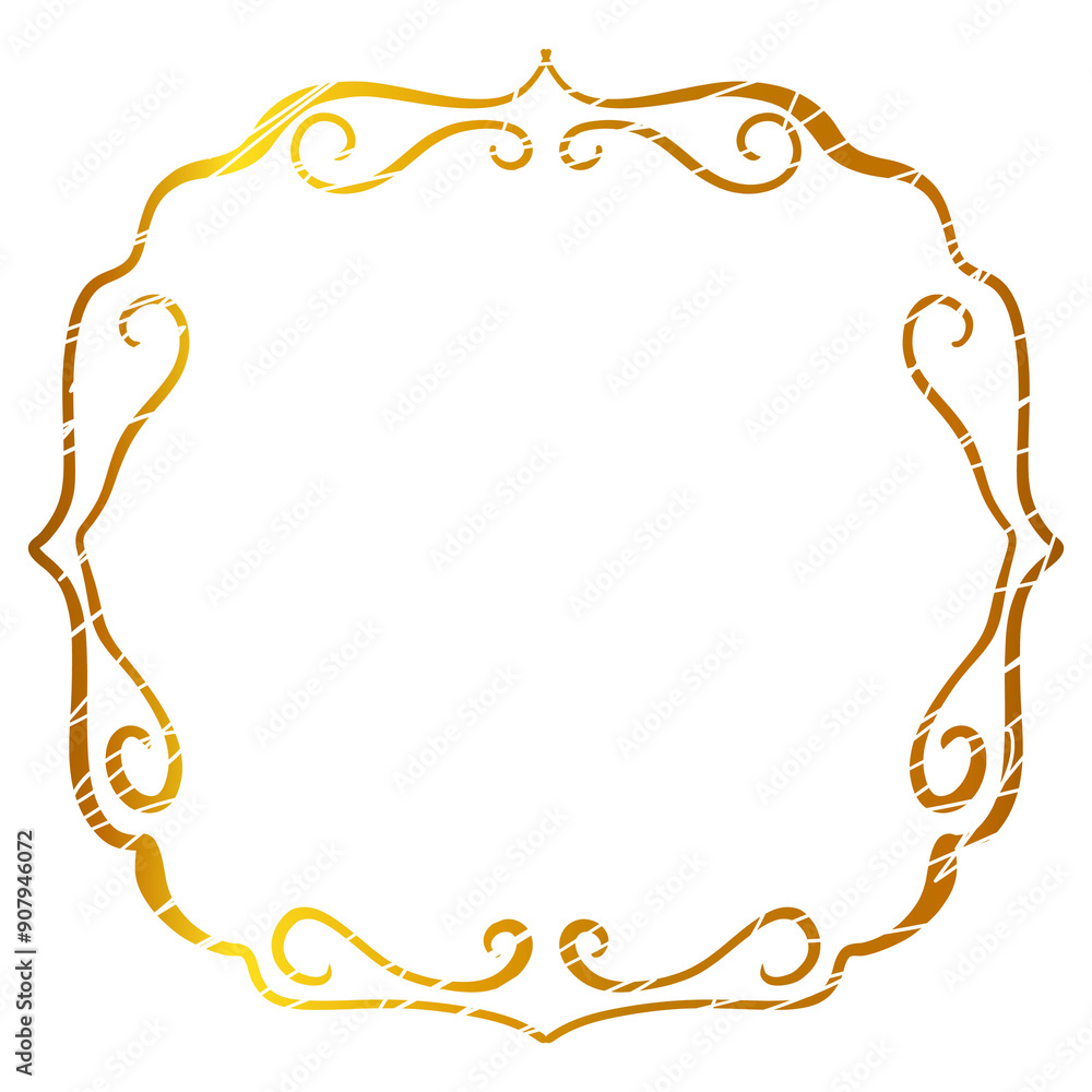 Gold openwork frame design banner. Gold openwork frame design banner.