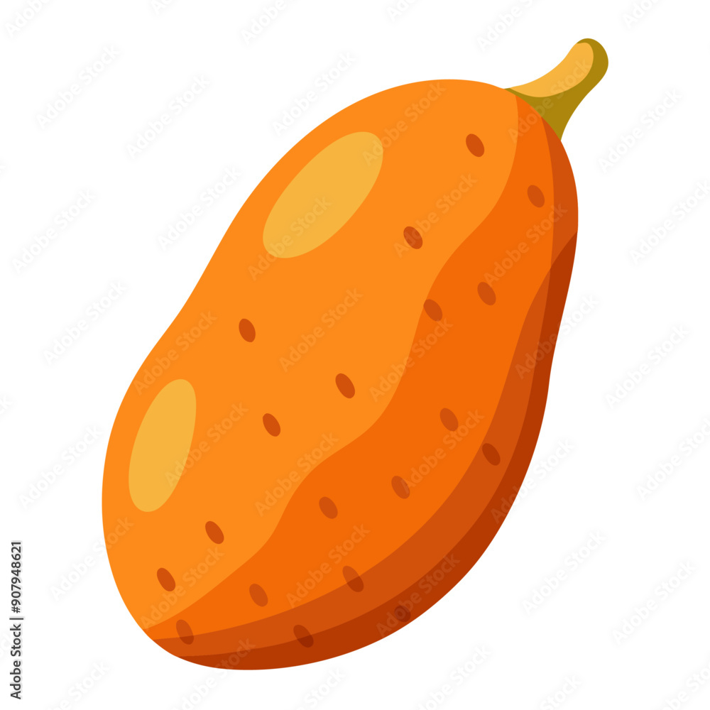 sweet potato, yam vegetable for cooking meals. A bright element isolated on white for design. Vector illustration sweet potato, yam vegetable for cooking meals. A bright element isolated on white for design. Vector illustration