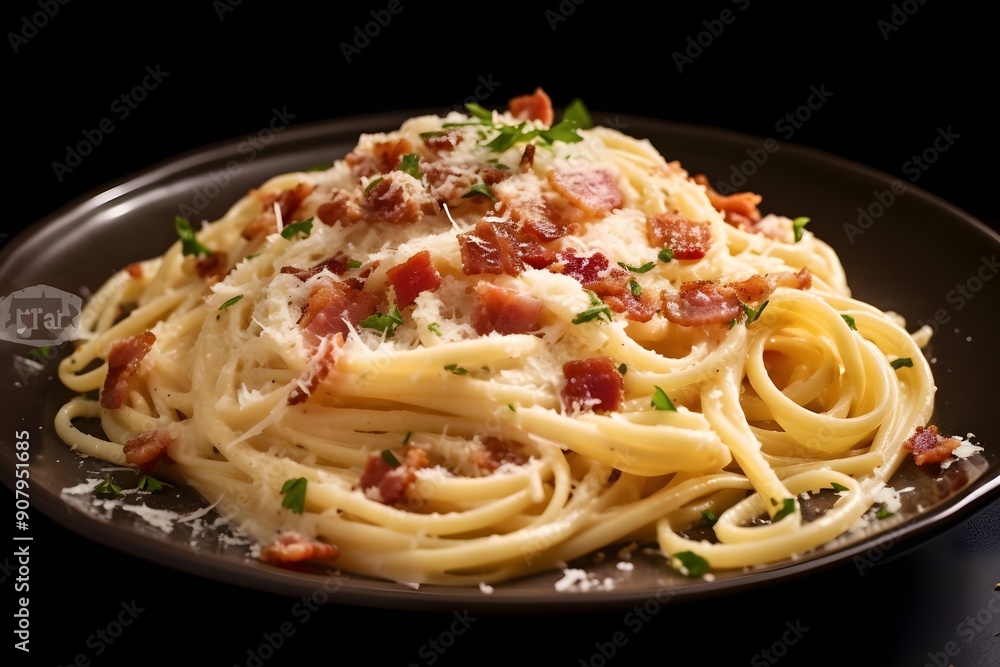 Classic spaghetti bolognese on a white plate with a wooden table backdrop Classic spaghetti bolognese on a white plate with a wooden table backdrop