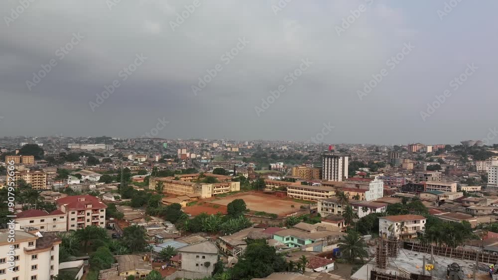 Aerial video on the city of Yaounde, Cameroon Africa Aerial video on the city of Yaounde, Cameroon Africa
