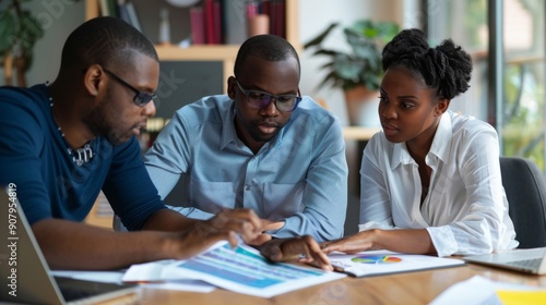 Diverse Business Team Discussing Charts.