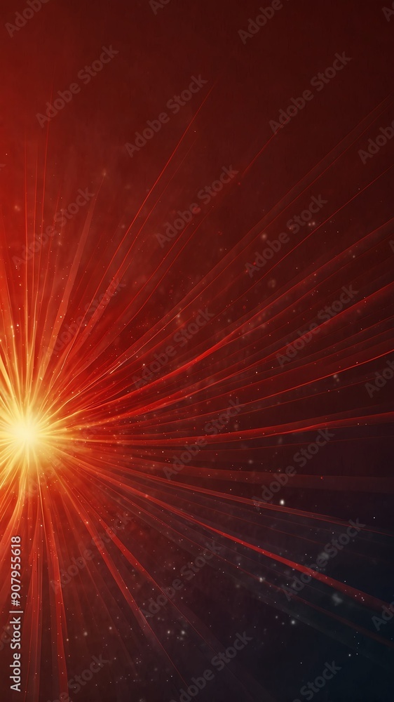 Fototapeta premium red sunburst rays abstract background design copy space illustration art