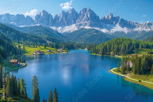 Lake Antorno and the Dolomites Landscape photo