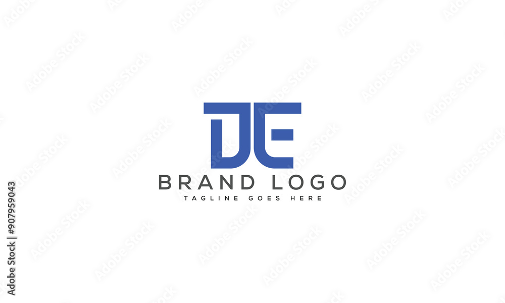 letter DE logo design vector template design for brand. letter DE logo design vector template design for brand.