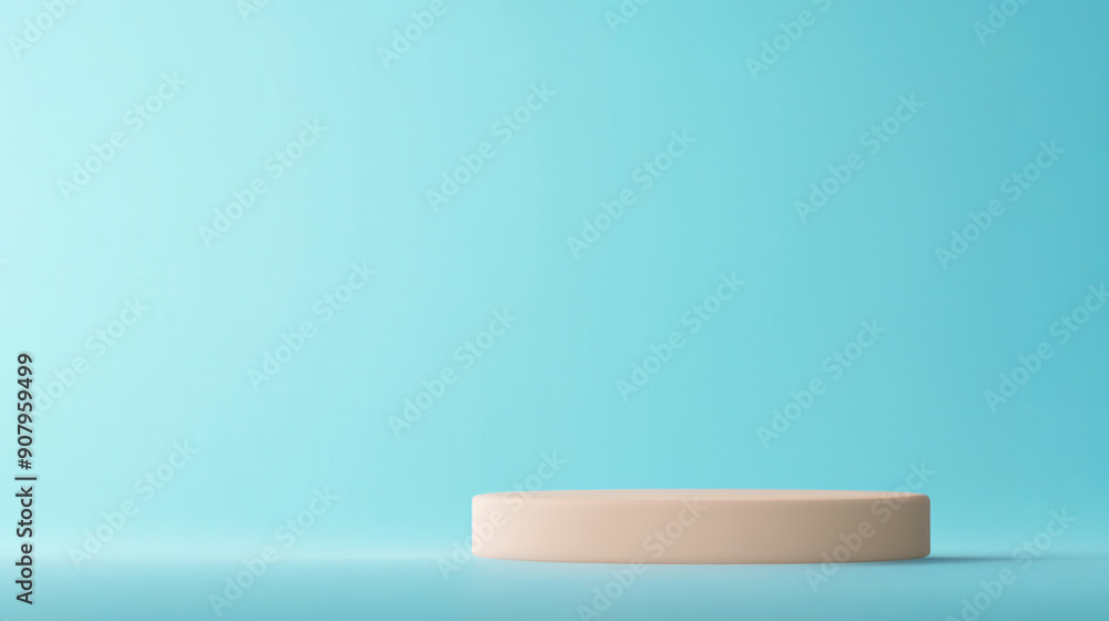 Minimalist platform on a blue background, ideal for product showcase or display. Perfect for modern branding or advertising. Minimalist platform on a blue background, ideal for product showcase or display. Perfect for modern branding or advertising.