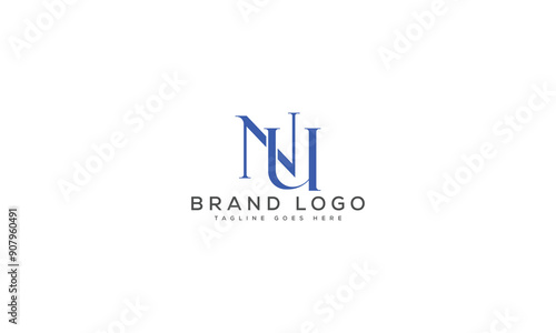 letter NU logo design vector template design for brand.