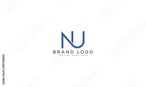 letter NU logo design vector template design for brand.