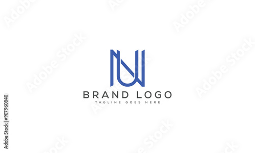 letter NU logo design vector template design for brand.