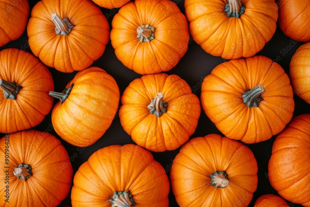 background wallpaper of many orange pumpkins - top view background wallpaper of many orange pumpkins - top view
