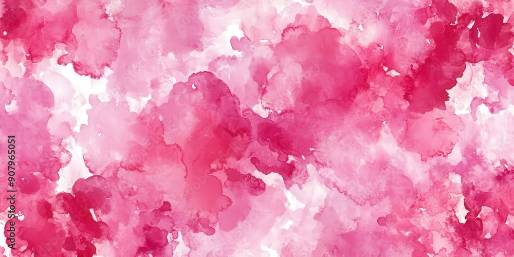 Fototapeta premium Abstract Watercolor Painting with Pink and White Colors