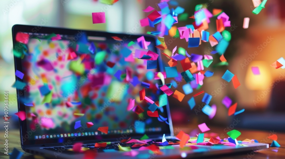Celebration Confetti Laptop. Celebration Confetti Laptop.