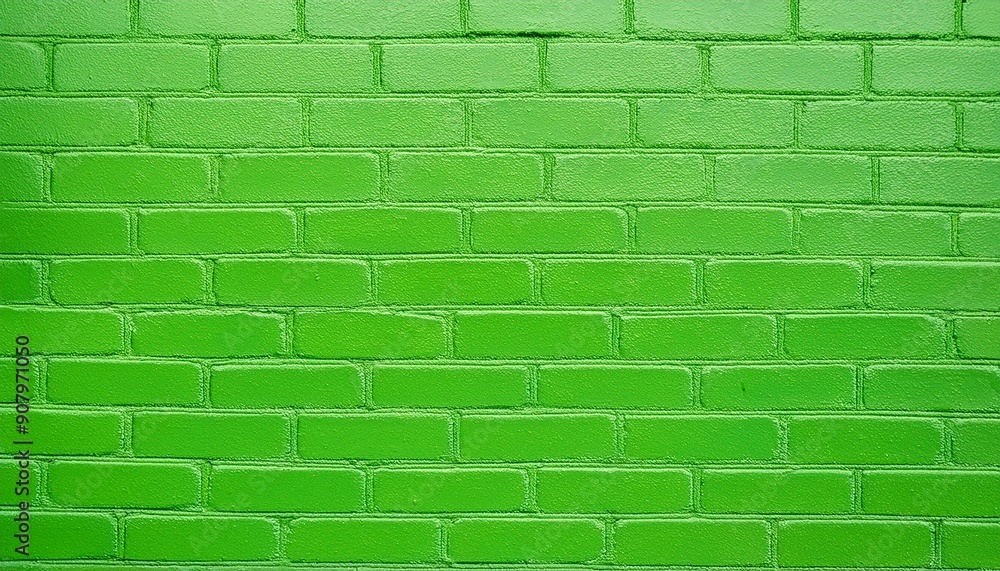 green brick wall