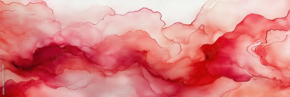 Abstract Red Ink Painting Abstract Red Ink Painting