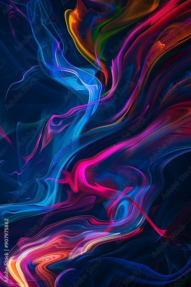 Fototapeta premium colors and a complex pattern that adds dynamism to it. Its abstract elements and various textures create an .