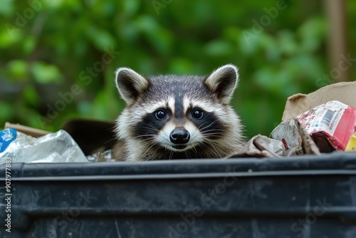Raccoon Dumpster Surprise