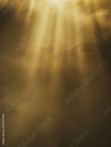 A light shining through a window on a cloudy day. The light is warm and golden, creating a peaceful and calming atmosphere