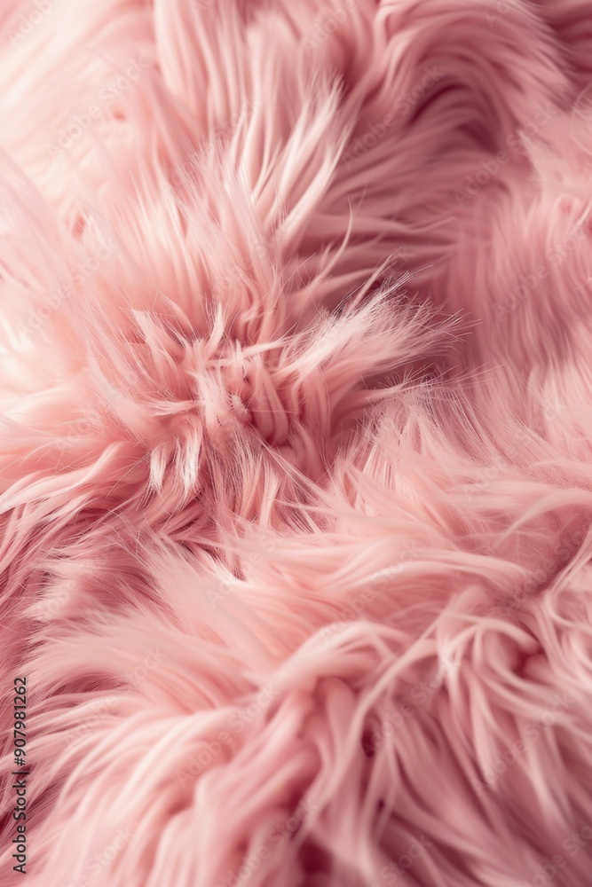 A close up of a fluffy pink fur with a fuzzy texture A close up of a fluffy pink fur with a fuzzy texture