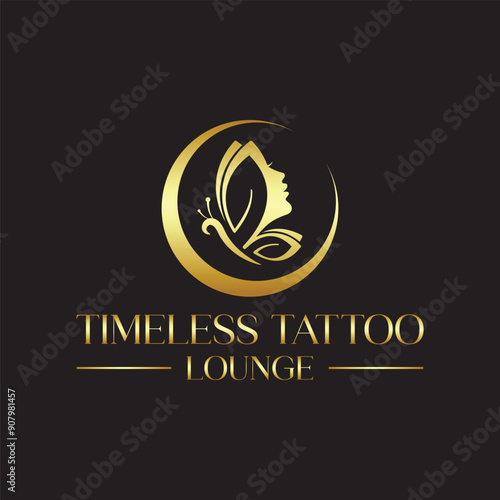 Premium Women Nature Butterfly Moon logo design - Earth Shohag :)