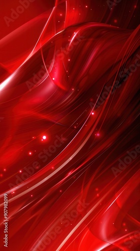 Vibrant Red Chaos. Abstract background concept photo