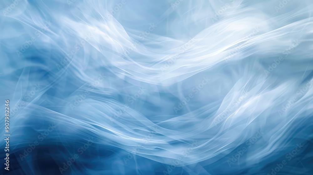 Blurred waves in shades of blue provide a serene, abstract background. Blurred waves in shades of blue provide a serene, abstract background.