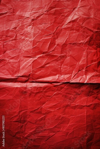 Wallpaper Mural A red paper with a rough texture. The paper is crumpled and torn, giving it a sense of disarray and chaos Torontodigital.ca