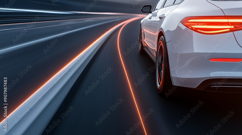 Autonomous vehicles on smart highways, depicting the future of transportation, high-resolution photo, realistic photo Autonomous vehicles on smart highways, depicting the future of transportation, high-resolution photo, realistic photo