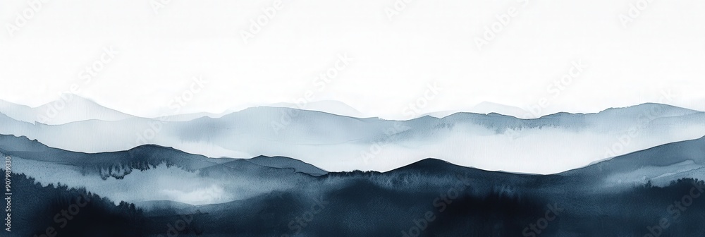 Abstract Watercolor Mountains Abstract Watercolor Mountains