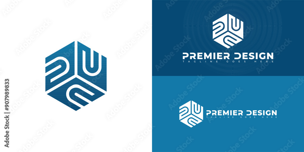 Abstract hexagon initial letter PD or DP in blue color isolated on multiple background colors. The logo is suitable for residential plumbing services logo design inspiration templates. Abstract hexagon initial letter PD or DP in blue color isolated on multiple background colors. The logo is suitable for residential plumbing services logo design inspiration templates.