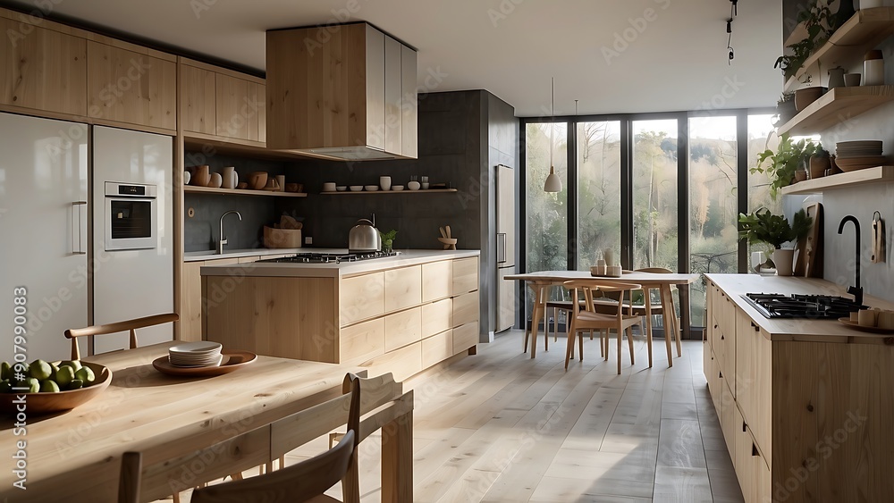 A rustic cabin kitchen with wooden accents and a warm fireplace ambiance A rustic cabin kitchen with wooden accents and a warm fireplace ambiance