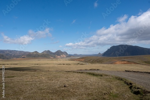 landscape with blue sky