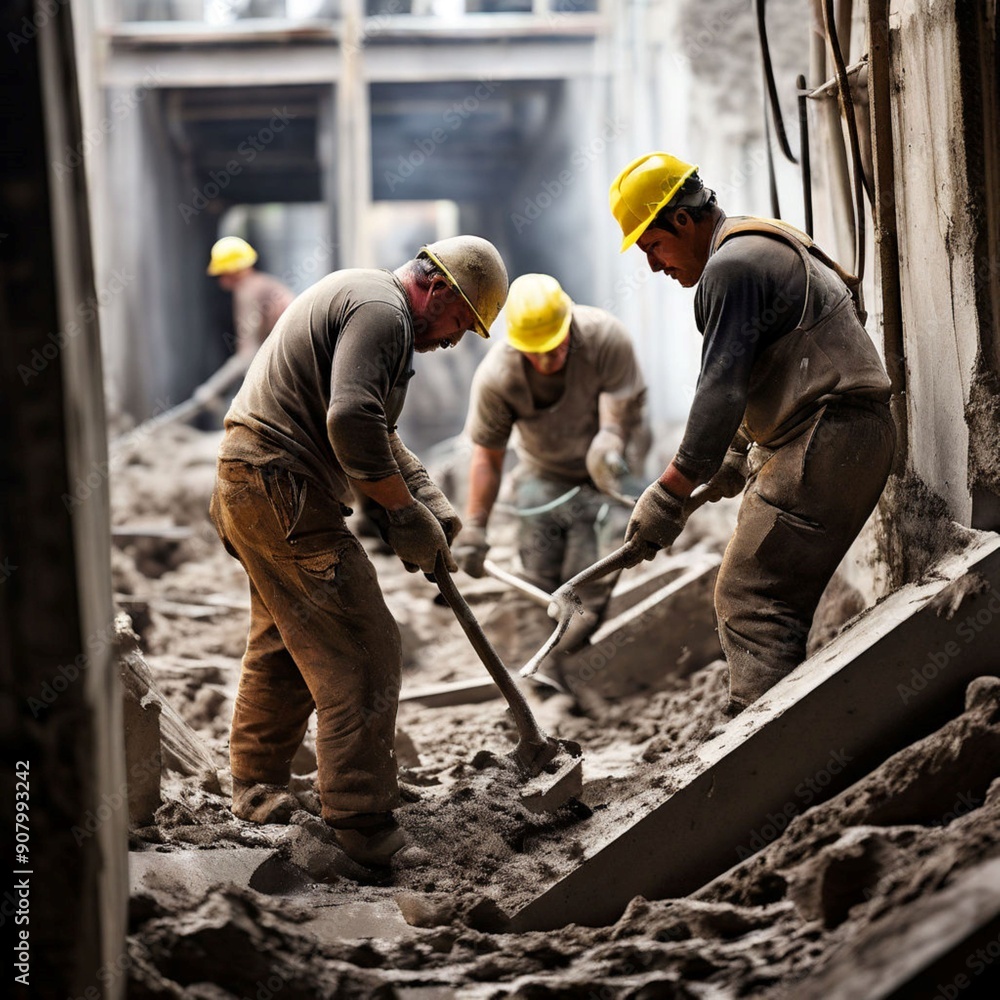 construction workers at work construction workers at work