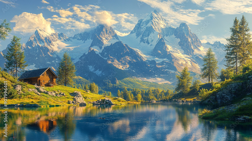 Fototapeta premium A picturesque mountain landscape. mountain landscape picturesque nature scenic view outdoors travel beauty peaks.