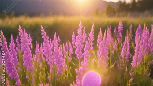 lush grasses caressed by playful winds. A solitary ray of sunlight illumines the center photo